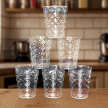 Apex Pyramid Design Unbreakable Plastic Glass – 300 ML