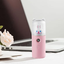 Portable Mini Facial Steamer – USB Rechargeable Nano Mist Sprayer with Cute Cartoon Design
