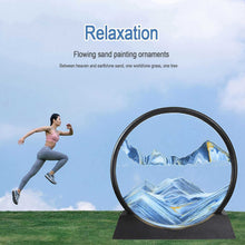 3D Moving Sand Art – Liquid Motion Deep Sea Sandscape with Round Glass Frame (1 Pc)