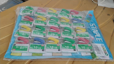 Mini Stapler Set  with Staples – Assorted Colors | No.10 Staplers with Pins (20 pcs Set)